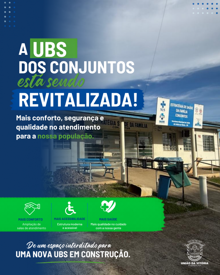 Prefeitura de União da Vitória realiza reforma da UBS dos Conjuntos