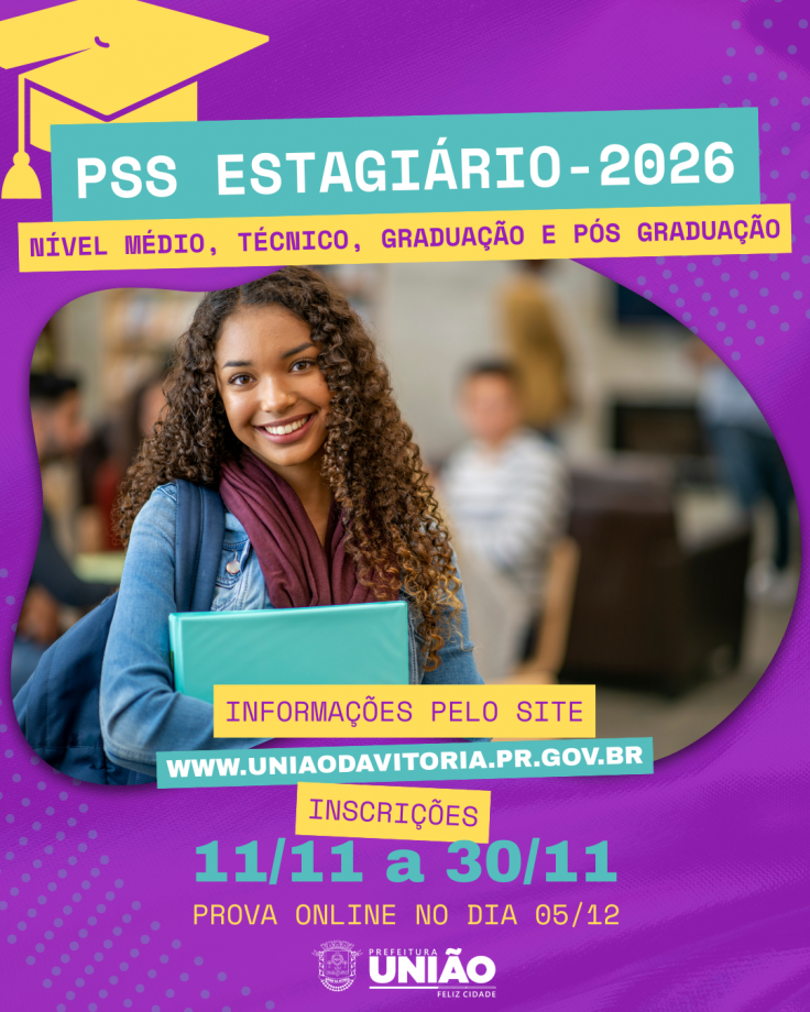 Prefeitura de União da Vitória lança PSS para estagiário para o ano de 2026