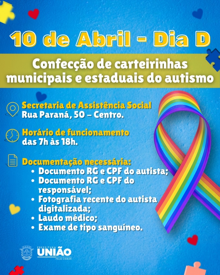 Assistência Social promove Dia D para confecção de Carteirinha de Autista