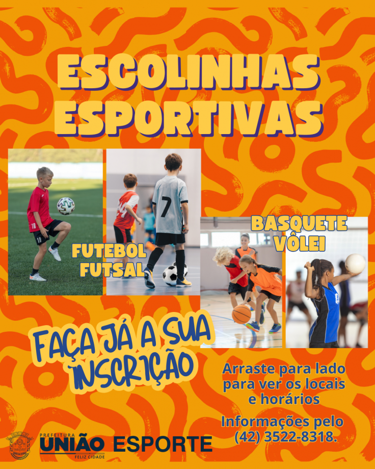 Secretaria Municipal de Esportes abre inscrições para Escolinhas Esportivas
