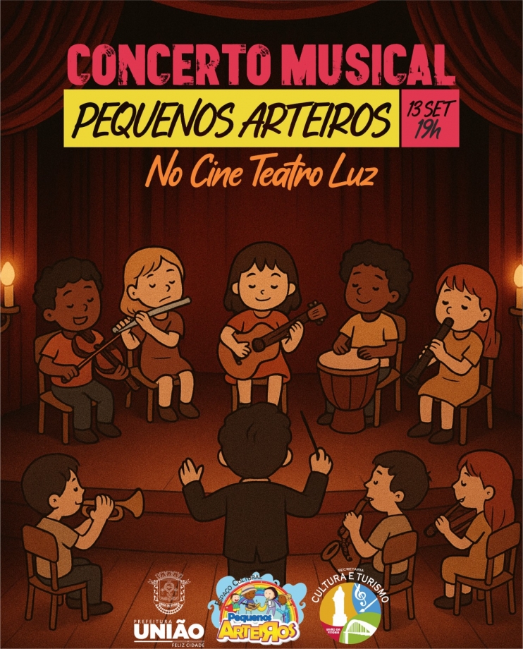 Pequenos Arteiros apresenta Concerto Musical no dia 13 de setembro