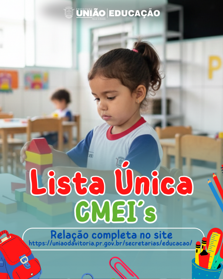 Educação divulga Lista Única dos CMEIs de União da Vitória