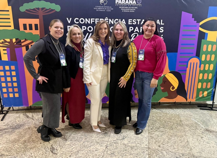 Conselho Municipal dos Direitos das Mulheres de União da Vitória participa da V Conferência Estadual