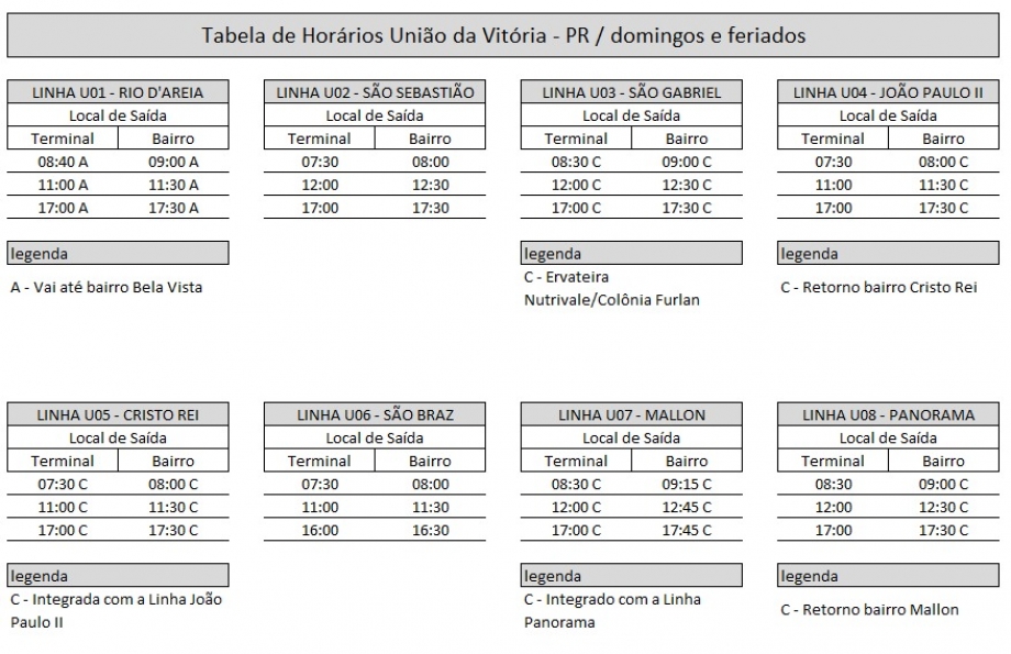 Aniversário de União da Vitória terá ônibus gratuito