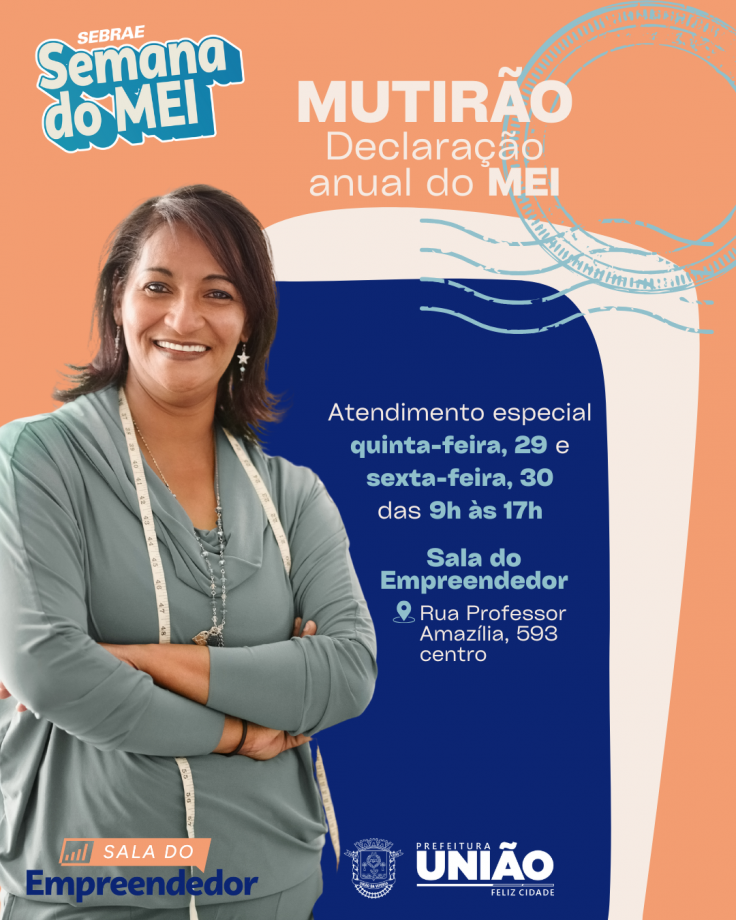 Sala do Empreendedor terá mutirão para declaração anual do MEI nesta quinta e sexta-feira, 28 e 29
