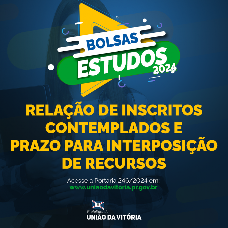 PREFEITURA DE UNIÃO DA VITÓRIA ANUNCIA CONTEMPLADOS COM BOLSAS DE ESTUDO DO PROGRAMA DE INCLUSÃO SOCIAL