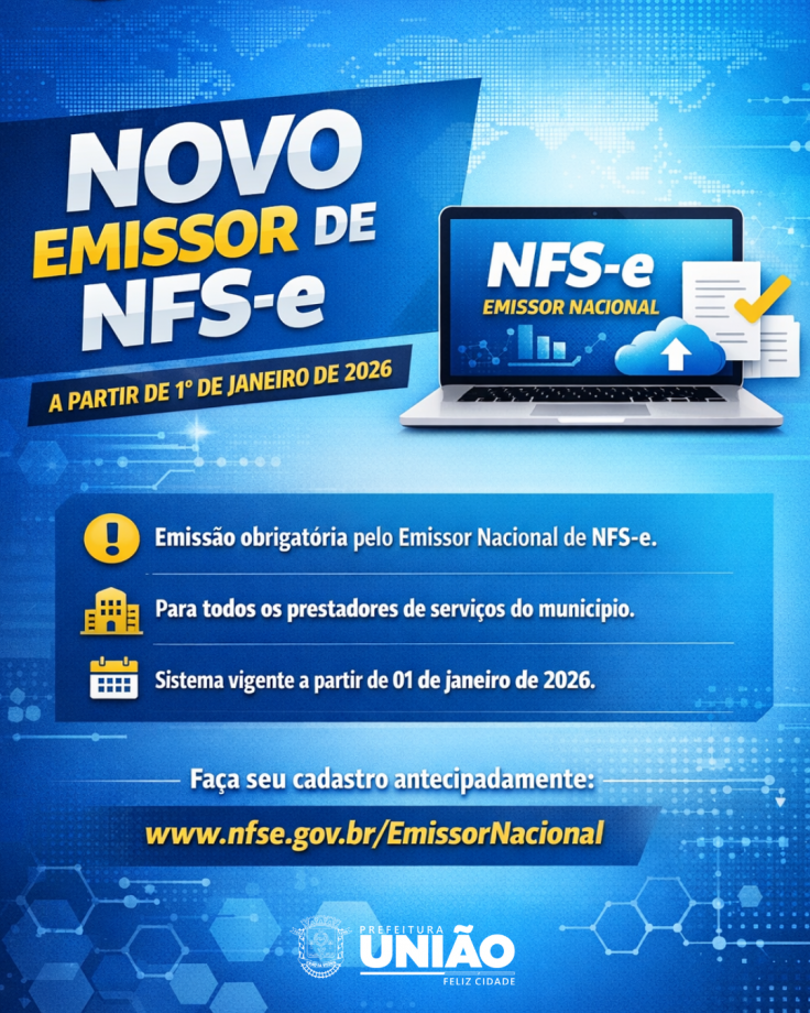 Prefeitura de União da Vitória inicia o ano com novo emissor de Nota Fiscal de Serviços Eletrônica