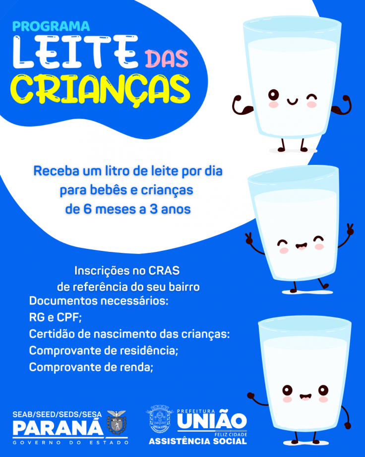Prefeitura de União da Vitória reforça importância do Programa Leite das Crianças