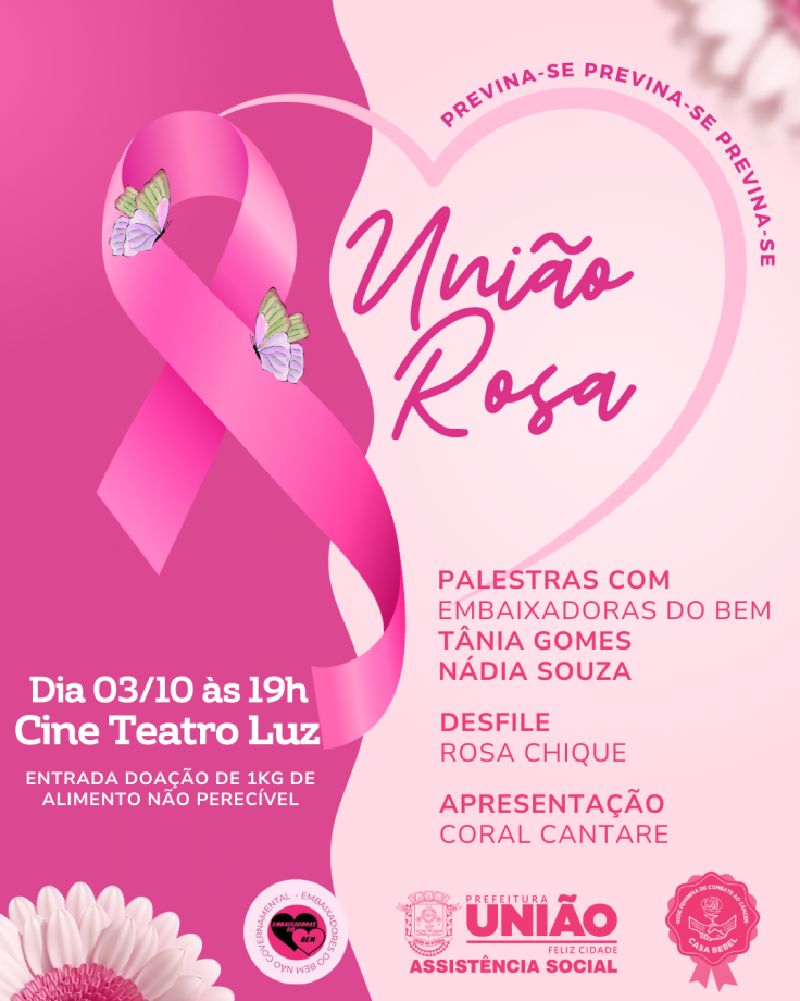 União da Vitória promove evento “União Rosa” nesta sexta-feira, 03
