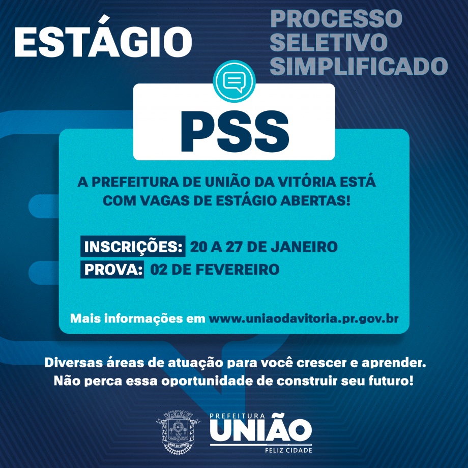 Prefeitura de União da Vitória lança PSS para estagiário