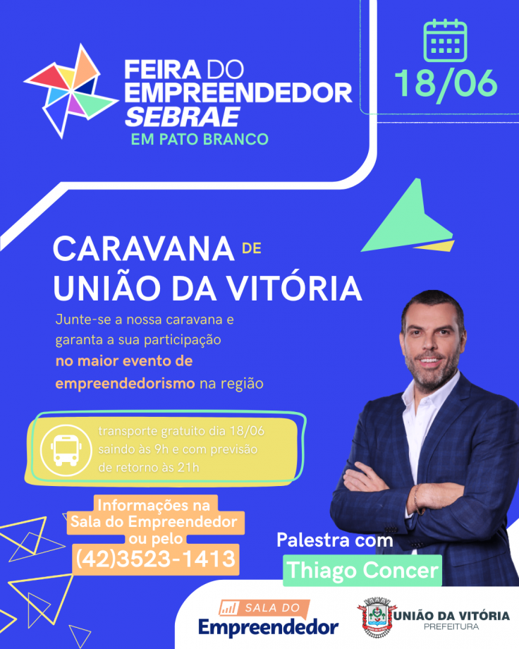 União da Vitória terá caravana para participar da Feira do Empreendedor Sebrae