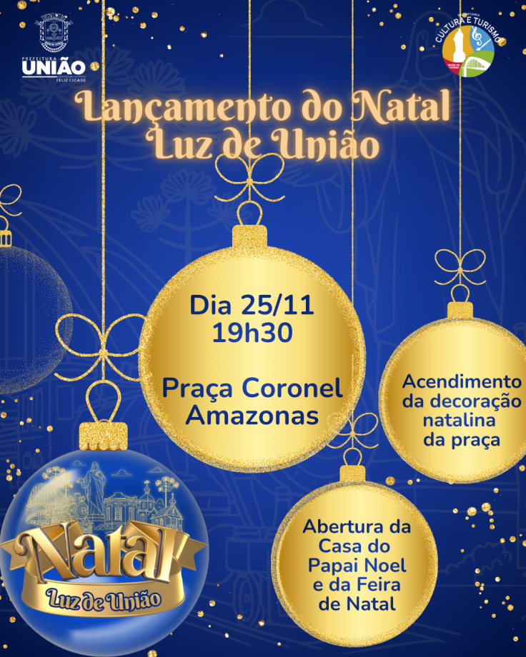 União da Vitória lança o Natal Luz de União nesta terça-feira, 25, na Praça Coronel Amazonas