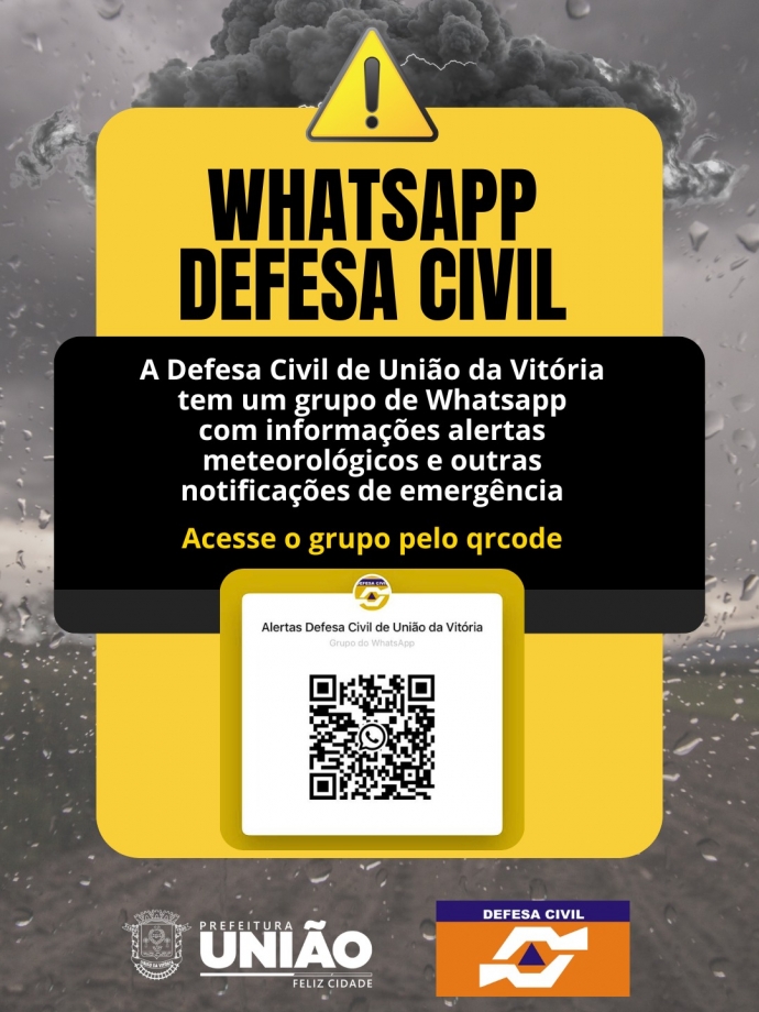 Prefeitura de União da Vitória utiliza WhatsApp para alertas da Defesa Civil