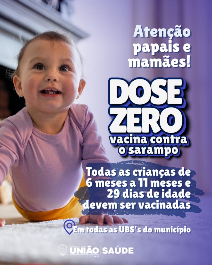 União da Vitória inicia aplicação da Dose Zero da vacina do Sarampo