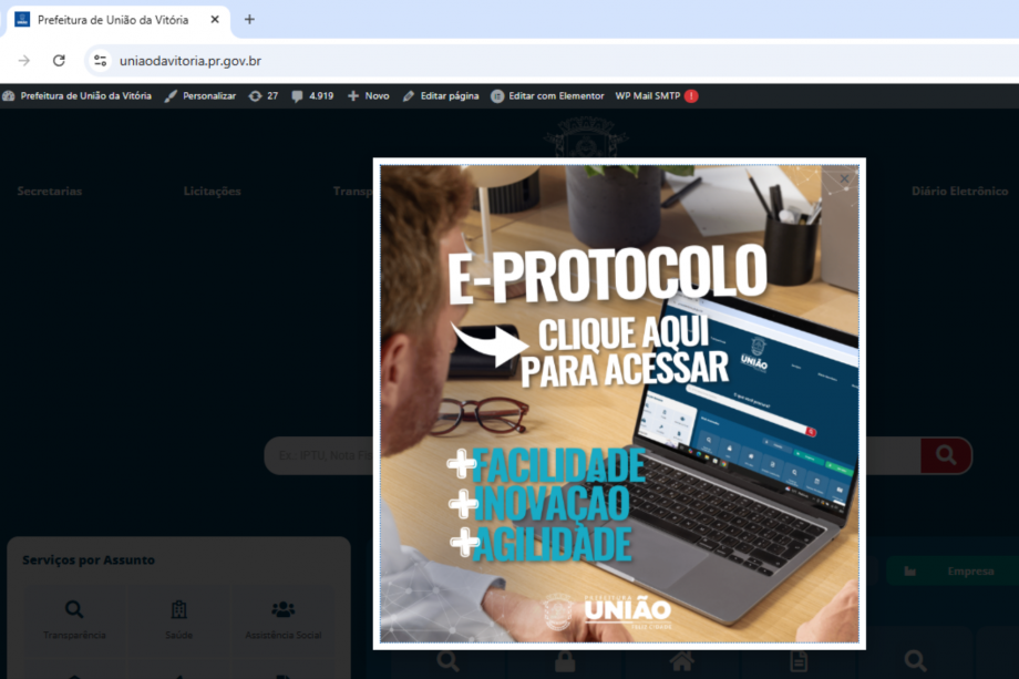 Prefeitura de União da Vitória moderniza atendimento com sistema de protocolo online