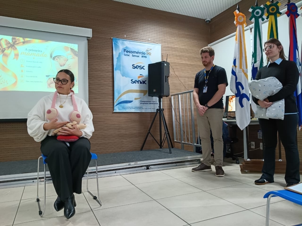 Agosto Dourado reúne gestantes em encontro sobre amamentação em União da Vitória