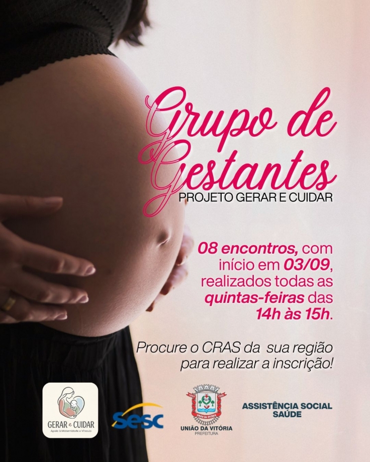 Prefeitura de União da Vitória abre inscrições para a segunda turma do projeto Gerar e Cuidar