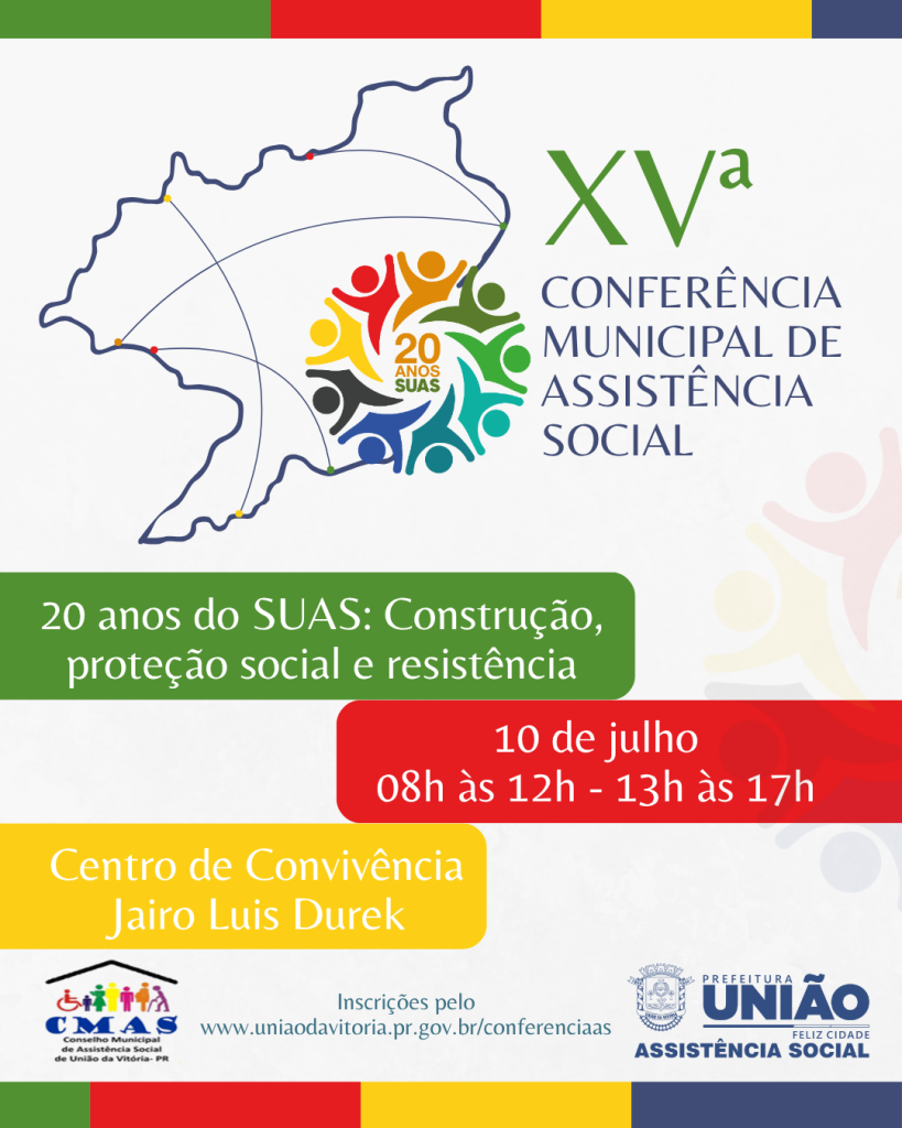 União da Vitória abre inscrições para a 15ª Conferência Municipal de Assistência Social