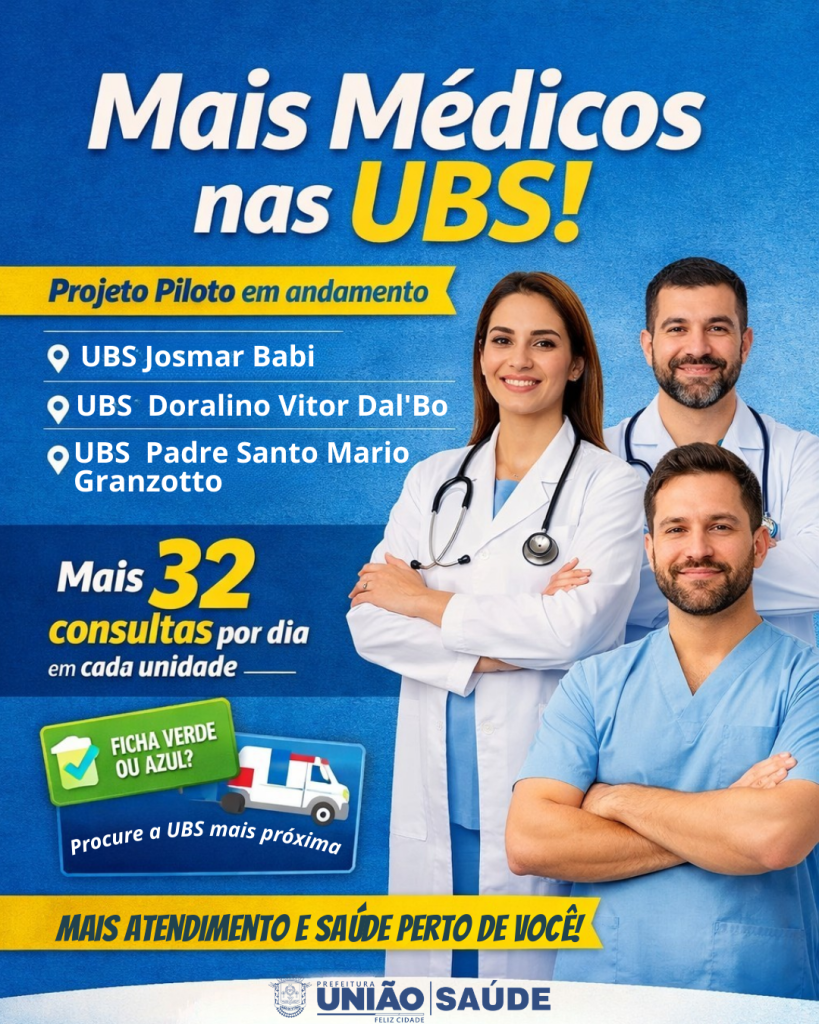 União da Vitória amplia atendimento médico em três Unidades Básicas de Saúde