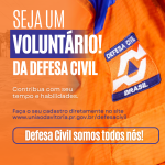 Defesa Civil de União da Vitória lança formulário para cadastro de voluntáriosDefesa Civil de União da Vitória lança formulário para cadastro de voluntários