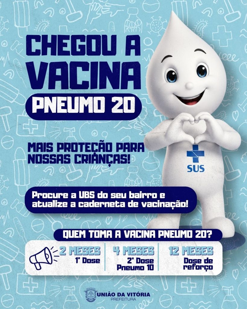 União da Vitória amplia proteção infantil com a nova vacina Pneumo 20